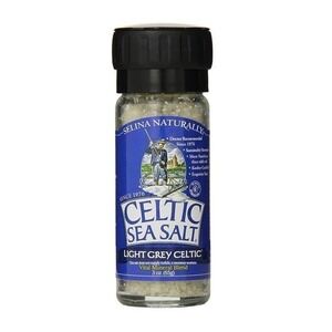 Celtic Sea Salt, Light Grey‎ Grinder, 3 oz White